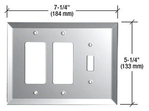 CRL Clear Toggle Double Designer Glass Mirror Plate