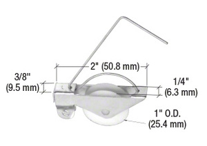 CRL 1" Nylon Sliding Screen Door Spring Tension Roller