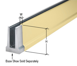 CRL Satin Brass Cladding for B5T Series Tapered Base Shoe