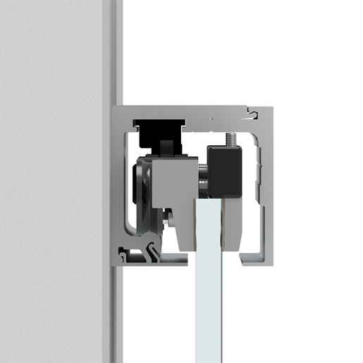 CRL 695 Series Satin Anodized Wall/Ceiling Mount Sliding Door Kit with ...