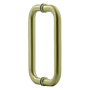 Brushed Bronze 8" Standard Tubular Back to Back Handles with Washers