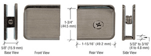 CRL Antique Brushed Nickel Oversized Fixed Panel U-Clamp