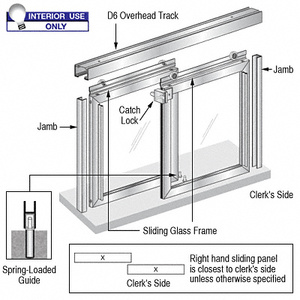 CRL Horizontal Sliding "Daisy" Pass-Thru Assembly With D6 Header & Jambs