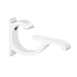 CRL White Designer Aluminum Shelf Bracket for 5/8" to 3/4" Glass