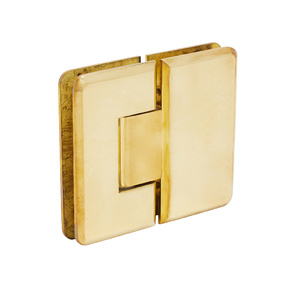 CRL Unlacquered Brass Cologne 180 Series 180º Glass-to-Glass Hinge