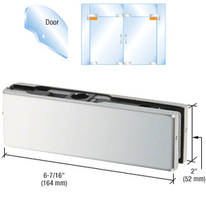 CRL Polished Stainless European Top Door Patch Fitting with 1NT303 Insert