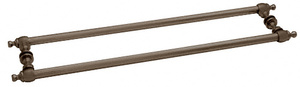 CRL Oil Rubbed Bronze Colonial Style 24" Back-to-Back Towel Bars