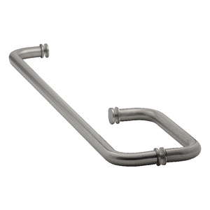 Brushed Nickel 8" x 24" Towel Bar Handle Combo with Washers