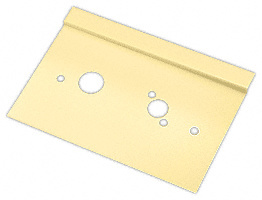 CRL Satin Brass 6" x 10" Left Hand Center Lock Latch Guard