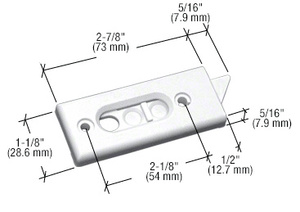 CRL White Tilt Window Latch with 2-1/8" Screw Holes