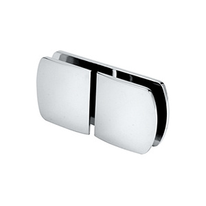 Polished Chrome Cambered Face 180º Glass-to-Glass and "Y" Clip