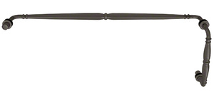 CRL Oil Rubbed Bronze Victorian Style Combination 8" Pull Handle 24" Towel Bar