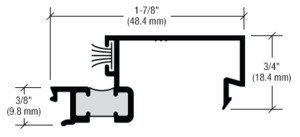 CRL-U.S. Aluminum Door-Stop, Thermally Improved, Dark Bronze/Black Anodized Class 1, 21'-2"