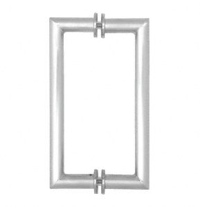 CRL Brushed Stainless 24" Mitered Corner Glass Mounted Pull Handle