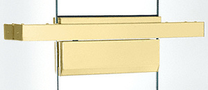 CRL Polished Brass Single Floating Header for Overhead Concealed Door Closers - Custom Length