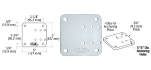 CRL Mill 5" x 5" Offset Base Plate