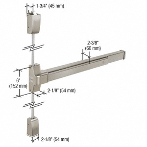 CRL Satin Stainless DL750SV Surface Vertical Rod Panic Exit Device