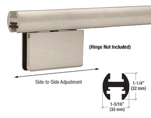 CRL Brushed Nickel 144" EZ-Adjust Shower Door Header Kit