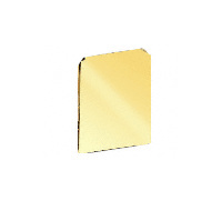 CRL Polished Brass End Cap for WU1 Series Wet/Dry U-Channel