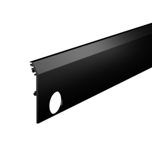 CRL DRX™ 4" Matte Black Tapered Side Cover with Egress Handle Prep - 110" Length