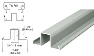 CRL Agate Gray 200, 300, 350, and 400 Series 241" Glass Rail Infill