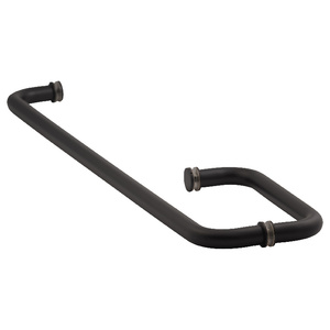 Oil Rubbed Bronze 8" x 24" Towel Bar Handle Combo with Washers