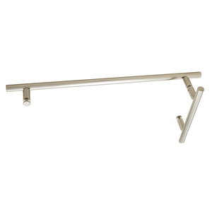 CRL Brushed Nickel 6" x 18" LTB Combo Ladder Style Pull and Towel Bar