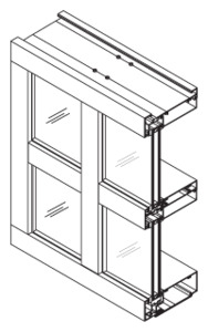 CRL-U.S. Aluminum White KYNAR® Paint 1" Glazing Jamb 2-1/4" x 4-1/2" - 24'-2"