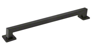 CRL Matte Black Mitered 24" Square Grab Bar