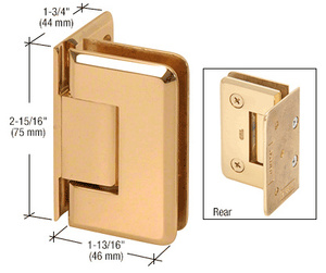 CRL Polished Chrome Trianon 044 Series Wall Mount Offset Back Plate Hinge