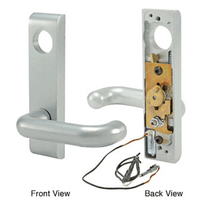 CRL Jackson® Electric Outside Lever Trim with Round Style Lever Satin Aluminum Finish 24 Volt DC