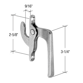 CRL Right Hand Casement Window Locking Handle 2-5/8" Screw Holes