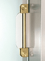CRL Lacquered Brass Frameless Sliding Glass Door Handle