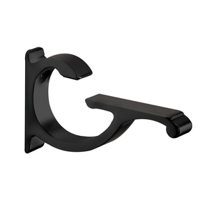 CRL Black Designer Aluminum Shelf Bracket for 3/8" to 1/2" Glass