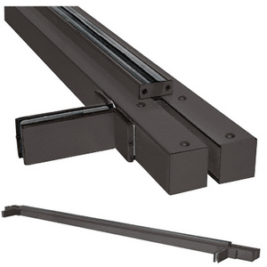 CRL Oil Rubbed Bronze Anodized 2" x 6" Single Door Floating Header With Fin Brackets