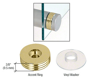 CRL Brass 1-1/4" Diameter Accent Rings for Standoffs