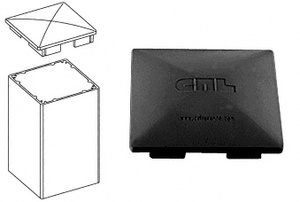 CRL Matte Black Standard 4" x 4" Post Cap