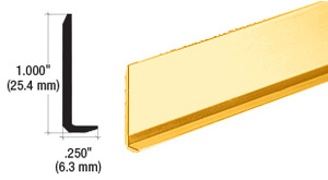 CRL Brite Gold Anodized Aluminum 1/4" L-Bar Extrusion