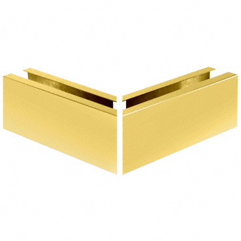 CRL Satin Brass 12" Mitered 90º Corner Cladding for B5A Series SurfaceMate® Base Shoe