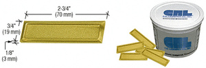 CRL Gold Color Showcase Stick-On Finger Pulls - Bulk 100 Pack