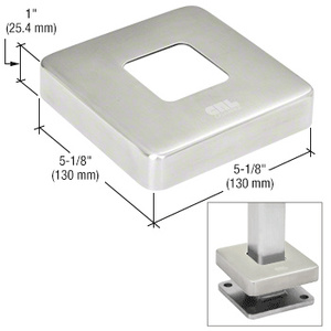 CRL 316 Brushed Stainless Base Flange Cover for P1 P-Series Posts