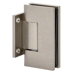 Brushed Nickel Wall Mount with Short Back Plate Adjustable Maxum Series Hinge