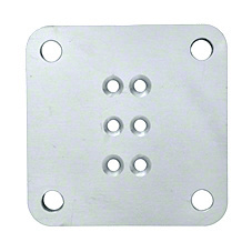 Silver Pre-Treated Trim-Line 5" x 5" Square Base Plate