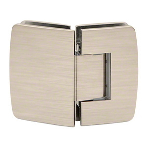 Brushed Nickel 135° Glass to Glass Adjustable Valencia Series Hinge