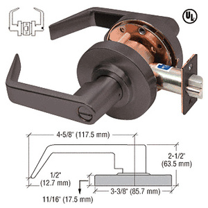 CRL Oil Rubbed Bronze Privacy Heavy-Duty Grade 2 Lever Lockset