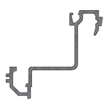 CRL-U.S. Aluminum Clear Anodized Head/Sill Insert - 24'-2"