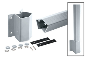CRL 48" Mill Outside 135 Degree Fascia Mount Post Kit for 200, 300, 350, and 400 Series Rails