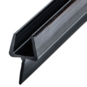 CRL One-Piece Bottom Rail with Black Wipe for 1/2" Glass