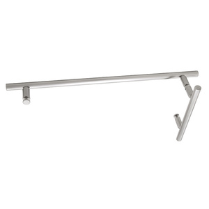 CRL Satin Chrome 6" x 18" LTB Combo Ladder Style Pull and Towel Bar