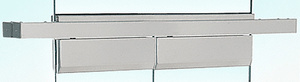 CRL Brushed Stainless Double Floating Header for Overhead Concealed Door Closers - for 72" Wide Opening